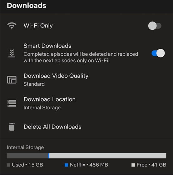 Netflix Downloads Settings Netflix Download Limit